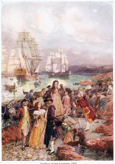Landing of the Loyalists in 1783 by Paul Sandham